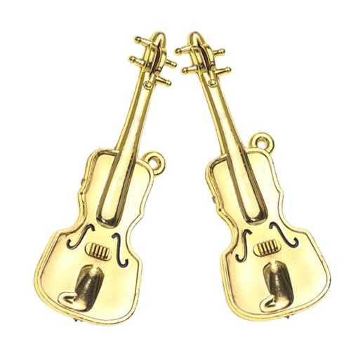 Kisangel 2 Stück Mini-Geige Anhänger Für Musikinstrumente Miniatur Ornamente Der Musikinstrumentenserie Minituren Vintage-geigenornament Kleinste Geige Winziges Klavier Golden Plastik Kisangel 2 Stück Mini-Geige Anhänger Für Musikinstrumente Miniatur Ornamente Der Musikinstrumentenserie Minituren Vintage-geigenornament Kleinste Geige Winziges Klavier Golden Plastik von Kisangel