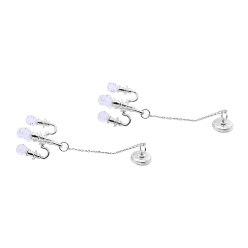 Kisangel 2 Stück Mini-Kristallleuchter Dekorationen für Wohnzimmer Kinderspielzeug Leben deko kristall tischlampe -Kronleuchter Puppenhaus Mini-Kronleuchter Legierung von Kisangel