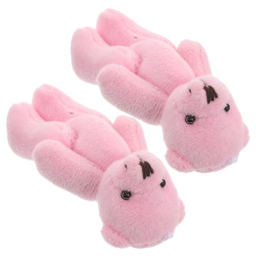 Kisangel 2 Stück Mini Plüschbären Rosa Puppenhaus Zubehör Realistische Stofftiere für Sammeln Basteln Partygeschenke von Kisangel