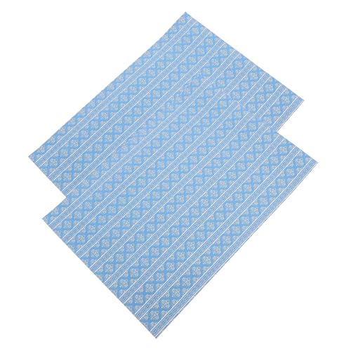 Kisangel 2 Stück Mini dekorative Aufkleber Puppenhauszubehör Mini- -Wandaufkleber Puppenhaus Wanddekoration Wandaufkleber für Minihaus Tapeten für Minihaus Papier Blue Kisangel 2 Stück Mini dekorative Aufkleber Puppenhauszubehör Mini- -Wandaufkleber Puppenhaus Wanddekoration Wandaufkleber für Minihaus Tapeten für Minihaus Papier Blue von Kisangel