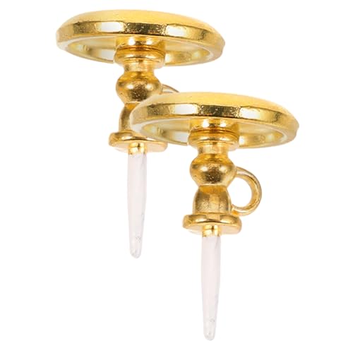 Kisangel 2 Stück Miniatur Candlestick -Modell Kerzenhalter Stöcke kleine Puppenstubenmöbel Miniaturen puppenhaus deko Dollhouse Mini -Kerze Puppenstubenkerze Legierung Kisangel 2 Stück Miniatur Candlestick -Modell Kerzenhalter Stöcke kleine Puppenstubenmöbel Miniaturen puppenhaus deko Dollhouse Mini -Kerze Puppenstubenkerze Legierung von Kisangel