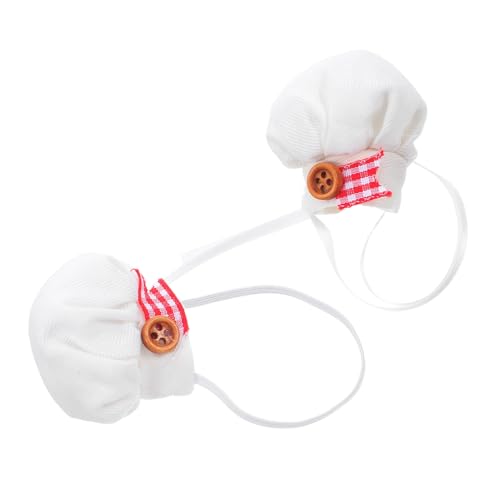 Kisangel 2 Stück Miniatur Puppen Kochmütze mit Gummiband und Band Weiche Kleine Chef Hüte für Plüschtiere Dekorative Mini Mützen für Puppenkleidung und Rollenspiel Kisangel 2 Stück Miniatur Puppen Kochmütze mit Gummiband und Band Weiche Kleine Chef Hüte für Plüschtiere Dekorative Mini Mützen für Puppenkleidung und Rollenspiel von Kisangel