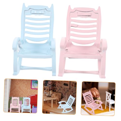Kisangel 2 Stück Miniatur Puppenhaus Schaukelstuhl Teilig Farbiges DIY Holz Möbel Deko Realistische Mini Rocking Chair Figuren für Puppenhaus Schreibtisch und Bastelprojekte Kisangel 2 Stück Miniatur Puppenhaus Schaukelstuhl Teilig Farbiges DIY Holz Möbel Deko Realistische Mini Rocking Chair Figuren für Puppenhaus Schreibtisch und Bastelprojekte von Kisangel