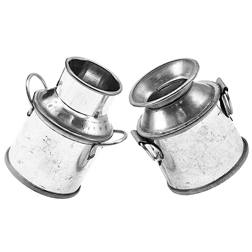 Kisangel 2 Stück Miniatur-Zubehör hühner gieskanne kinderspielzeug metalleimer игрушки для девочек mikrolandschaft winzig Container Miniaturmodell Miniaturen basteln Legierung von Kisangel