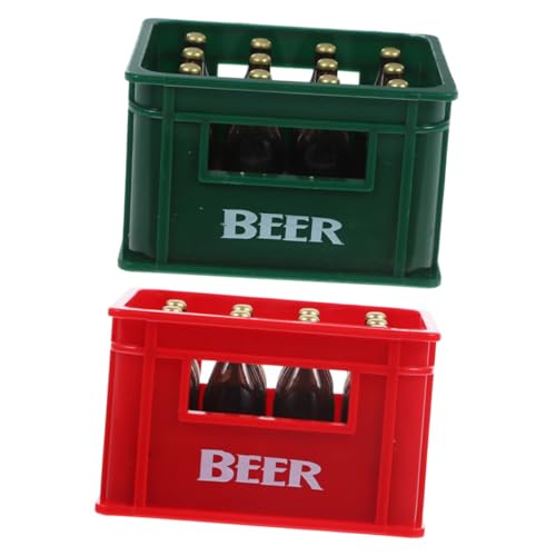 Kisangel 2 Stück Miniatur-bierkiste: Mit Realistischen Mini-Bierflaschen, Simulations-getränkekiste, Modell, Puppenhaus, Küchenzubehör Für Feengarten, Kneipe, Bar Kisangel 2 Stück Miniatur-bierkiste: Mit Realistischen Mini-Bierflaschen, Simulations-getränkekiste, Modell, Puppenhaus, Küchenzubehör Für Feengarten, Kneipe, Bar von Kisangel