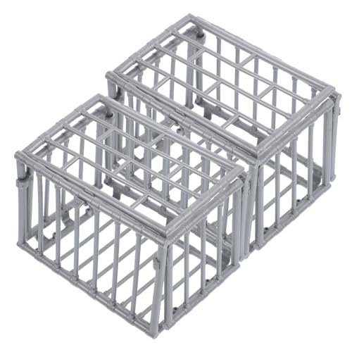 Kisangel 2 Stück Modellfigur Kunststoffkäfig Miniatur-DIY-käfig Miniaturkäfigmodell Puppenhausbauzubehör Actionfigur-käfigmodell Miniatur-zubehör Mehrzweck-minikäfig Miniaturen Grau Plastik Kisangel 2 Stück Modellfigur Kunststoffkäfig Miniatur-DIY-käfig Miniaturkäfigmodell Puppenhausbauzubehör Actionfigur-käfigmodell Miniatur-zubehör Mehrzweck-minikäfig Miniaturen Grau Plastik von Kisangel