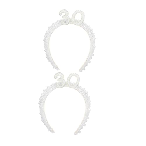 Kisangel 2 Stück Perlenstirnband geburtstagsgeschenk Geburtstag Tiara für Frauen Alles zum Geburtstag Stirnband für Frauen Imitationsperlen Weiß Kisangel 2 Stück Perlenstirnband geburtstagsgeschenk Geburtstag Tiara für Frauen Alles zum Geburtstag Stirnband für Frauen Imitationsperlen Weiß von Kisangel