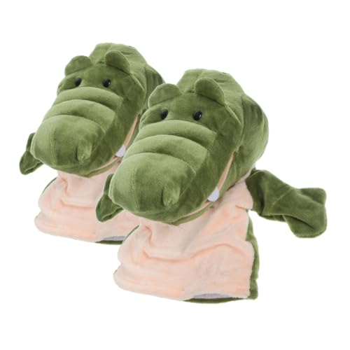 Kisangel 2 Stück Plüsch Handpuppen Tiermotiv mit Beweglichem Mund Weiches Kuscheltier für Pädagogisches Rollenspiel zur Frühförderung und Eltern Junge Mädchen Interaktion von Kisangel