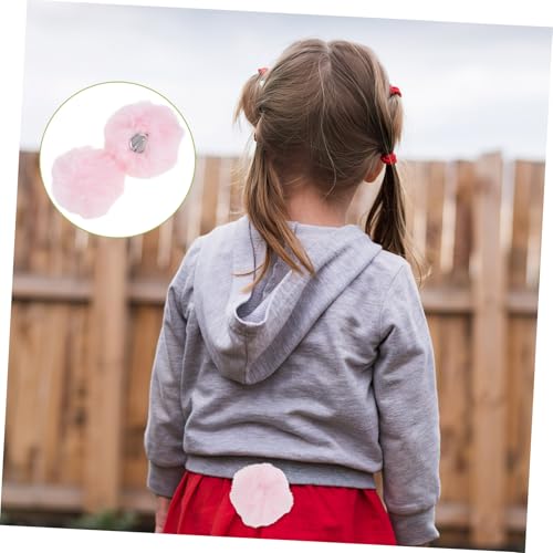 Kisangel 2 Stück Plüsch Kaninchenschwanz Ansteckclip Rosa Flauschige Bunny Tail Cosplay Accessoires für Frauen Einfach zu Befestigen Weicher Hasenschwanz für Kostüm Party und Halloween von Kisangel