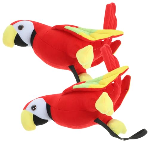 Kisangel 2 Stück Plüsch Papagei zum Aufhängen Teiliges Niedlicher Piraten Vogel als Schulter Requisite Weiches Kuscheltier für Detailreich Verarbeitet Buntes Stofftier für Piratenkostüme von Kisangel