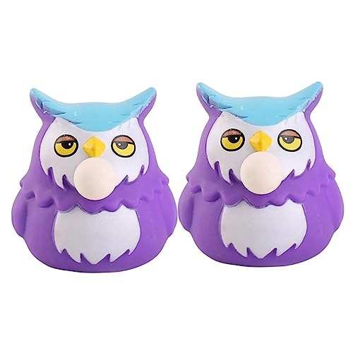 Kisangel 2 Stück Prise Musik für kinderspielzeug Erwachsene spielbuch Erwachsene Toys Kid Toys Eule dehnbares Party-Squeeze- PVC Violett von Kisangel