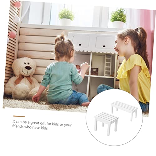 Kisangel 2 Stück Puppenhaus Möbel Zubehör für DIY Miniaturstühle Realistische Puppenmöbel von Kisangel