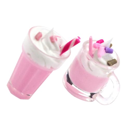 Kisangel 2 Stück Puppenhaussimulation Erdbeermilchshake - Miniatureis Mini-Küchenszenendekor kleines Eismodell Puppenhaus-Eiscreme-Modelle Mini- - Harz Kisangel 2 Stück Puppenhaussimulation Erdbeermilchshake - Miniatureis Mini-Küchenszenendekor kleines Eismodell Puppenhaus-Eiscreme-Modelle Mini- - Harz von Kisangel