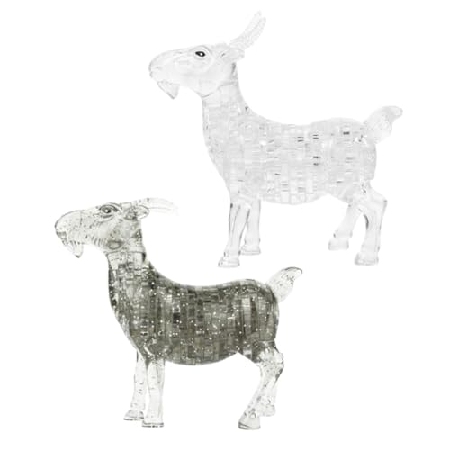 Kisangel 2 Stück Puzzle Ziege Figurine Kristallklare Schreibtischdekoration Kunstvolle Tierstatue mit Detailreicher Gestaltung Modernes Design Transparente Ziegenskulptur für Wohn Kisangel 2 Stück Puzzle Ziege Figurine Kristallklare Schreibtischdekoration Kunstvolle Tierstatue mit Detailreicher Gestaltung Modernes Design Transparente Ziegenskulptur für Wohn von Kisangel