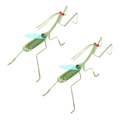 Kisangel 2 Stück Realistische Mantis Modelle Dekoration Handgefertigte Figuren Grün Simulierte Insekten für Heimdekoration und Lehrmittel Kindergärten von Kisangel