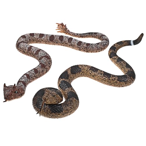 Kisangel 2 Stück Realistische TPR Schlange Weiche Lebensechte Kriechschildkröten für Gartenrequisiten Streiche Halloween Deko Vielseitig für Outdoor Abenteuer und Sammlungen von Kisangel