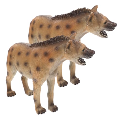 Kisangel 2 Stück Realistisches Hyänenmodell aus Kunststoff für Detailgetreue Wildtierfigur Pädagogisches Lernspielzeug zur Kognitiven Entwicklung Sammelfigur Fördert Umweltbewusstsein und von Kisangel
