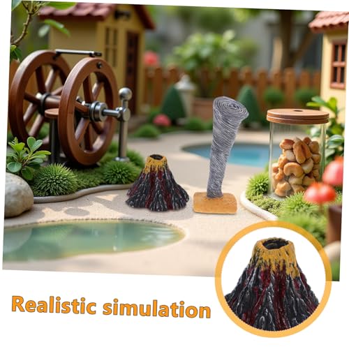 Kisangel 2 Stück Realistisches Naturkatastrophen Modell mit und Tornado Langlebiges Lernspielzeug für Schule Zuhause und Wissenschaftsausstellungen Robustes Design für Interaktives von Kisangel