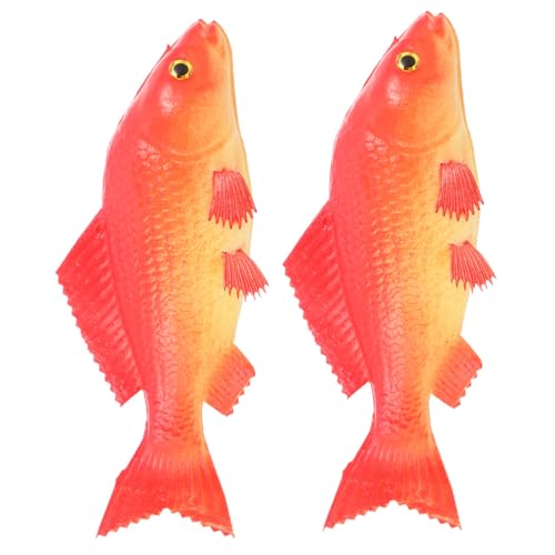 Kisangel 2 Stück Realistisches PU Fischmodell Langlebige Wiederverwendbare Deko und Pädagogisches Tiermodell Lebensechte Simulation für Wohn Kinderzimmer Sicheres Material von Kisangel