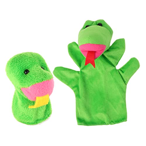 Kisangel 2 Stück Schlangenhandpuppe Schlange Fingerpuppe schöne Handpuppe Schlange Handpuppe Schlangenförmige Fingerpuppe Polyester Grün von Kisangel