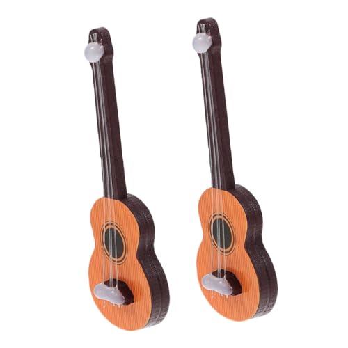 Kisangel Mini Gitarre Für Puppenhaus Rollenspiel Gitarre Dekorative Mini von Kisangel