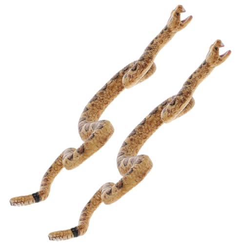 Kisangel 2 Stück Simulationsschlangenmodell Simulation Tierfigur Mini-Simulationstier kleine Schlangendekoration Simulationsschlangenfigur lebensechte Schlange Plastik Hellbraun Kisangel 2 Stück Simulationsschlangenmodell Simulation Tierfigur Mini-Simulationstier kleine Schlangendekoration Simulationsschlangenfigur lebensechte Schlange Plastik Hellbraun von Kisangel