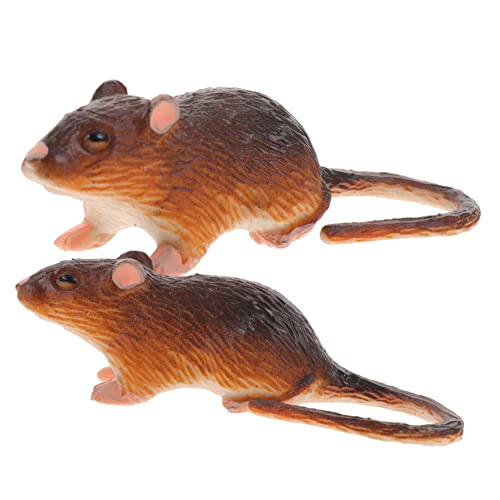 Kisangel 2 Stück Simulierte Ratten Realistische Mäuse Modelle für Halloween Party Scherzartikel Kinderfreundlich Detailgetreu und Langlebig als Gruselige Dekoration und von Kisangel
