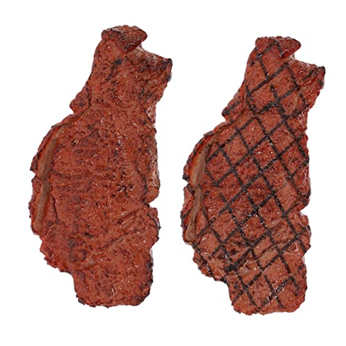 Kisangel 2 Stück Simuliertes Steakmodell künstlich Rollenspiel Essen Lebensmittel-Requisiten zur Präsentation gefälschtes Fleisch Lebensmittelquellen für Fleischimitat Plastik Kisangel 2 Stück Simuliertes Steakmodell künstlich Rollenspiel Essen Lebensmittel-Requisiten zur Präsentation gefälschtes Fleisch Lebensmittelquellen für Fleischimitat Plastik von Kisangel