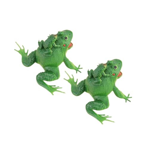 Kisangel 2stücke Froschspielzeug Mit Geräuschfunktion Realistische Grüne Frösche Für Garten Teichdekoration Spielzeug Für Junge Mädchen von Kisangel