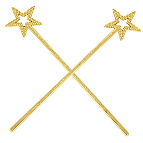 Kisangel 2 Stück Sternwand für Fee zauberstäbe kinderstäbchen Sternenstab Plastik Golden Kisangel 2 Stück Sternwand für Fee zauberstäbe kinderstäbchen Sternenstab Plastik Golden von Kisangel