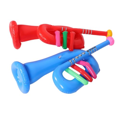 Kisangel 2 Stück Teiliges Aufblasbares Robustem PVC Realistische Musikspielzeuge für Strandpartys und Dekoration Buntes Partyzubehör in Rot und Blau Leicht Aufblasbar und Tragbar von Kisangel