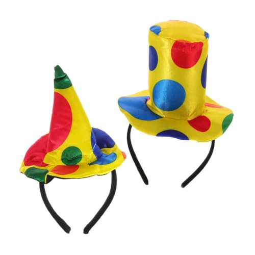 Kisangel 2 Stück Teiliges Clown Haarreif Halloween Party Haarreif mit Kreativem Design Weiches Material Komfortabel für Karneval Fasching Cosplay Festliche Kopfbedeckung von Kisangel