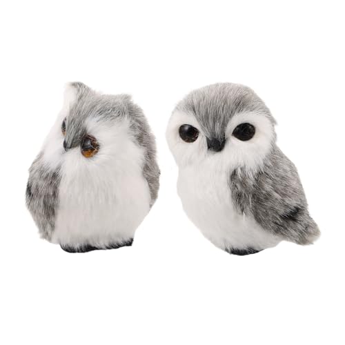 Kisangel 2 Stück Teiliges Eulen Kuscheltiere Plüschtiere Realistisch Gestaltet Weiche Stofftiere Geschenkidee für Frauen Geburtstagsfeier Goodie Bag Füller Niedliche Deko von Kisangel