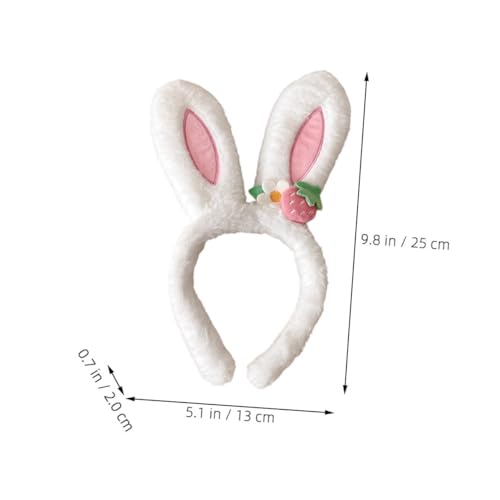 Kisangel 2 Stück Teiliges Hasenohren Stirnband Plüsch Haarreif mit Süßen Bunny Ohren für Erwachsene und Elastisch Bequem für Kostümfeste Fotoshootings Karneval und Partys von Kisangel