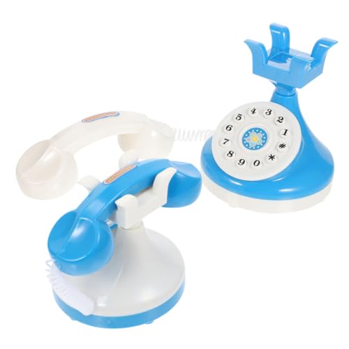 Kisangel 2 Stück Teiliges Kleines Kunststoffspielzeug Telefonmodell mit Licht Pädagogisches Kinderspielzeug für Soziale Fähigkeiten Farblich Abgestimmt in Sicher Formstabil für von Kisangel