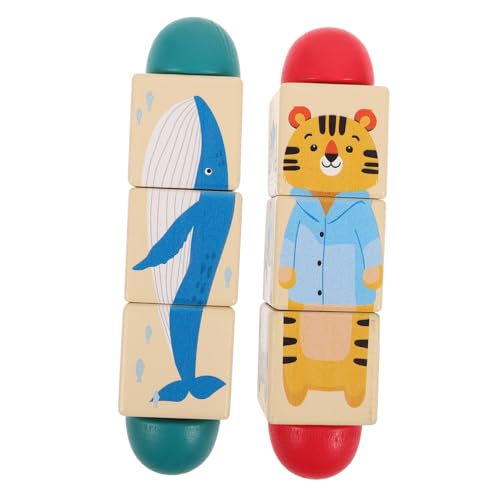 Kisangel 2 Stück Teiliges Montessori Lernspielzeug aus Holz Bunte Drehbare Tier-Puzzle für Junge Mädchen Motorische durch Rotierende Blöcke Pädagogisches Greifspielzeug für Kleinkinder Kisangel 2 Stück Teiliges Montessori Lernspielzeug aus Holz Bunte Drehbare Tier-Puzzle für Junge Mädchen Motorische durch Rotierende Blöcke Pädagogisches Greifspielzeug für Kleinkinder von Kisangel