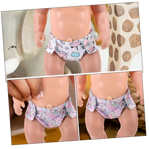 Kisangel 2 Stück Teiliges Puppenunterwäsche Weiche Puppenhöschen für Puppen Niedliche Puppenzubehör Unterhosen Einfaches Anziehen Geschenkidee für Zufälliger Stil von Kisangel