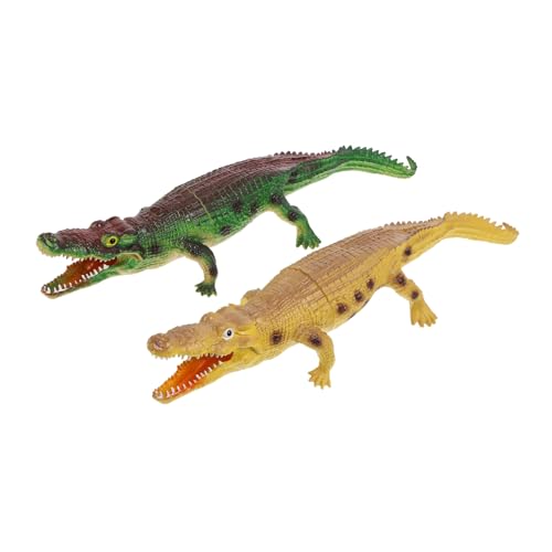 Kisangel 2 Stück Teiliges Realistisch Aussehendes Krokodilspielzeug Simulation Tiermodell mit Schrei Funktion Weiches Lernspielzeug für Kognitive Entwicklung und Fantasievolles von Kisangel