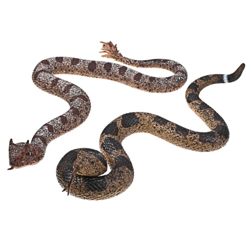 Kisangel 2 Stück Teiliges Realistisches TPR-schlangenmodell Flexible Hautfreundliche Gummischlange für Halloween-streiche Dekoration Tiertraining Outdoor-spaß von Kisangel