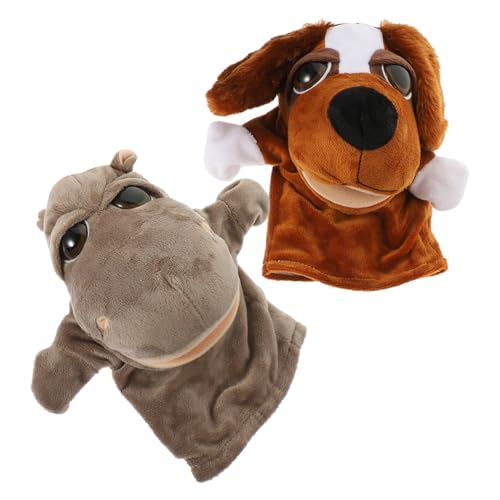 Kisangel 2 Stück Tierische Marionette Handpuppe Fingerpuppen Tierpuppe Kuscheltier Plüsch von Kisangel