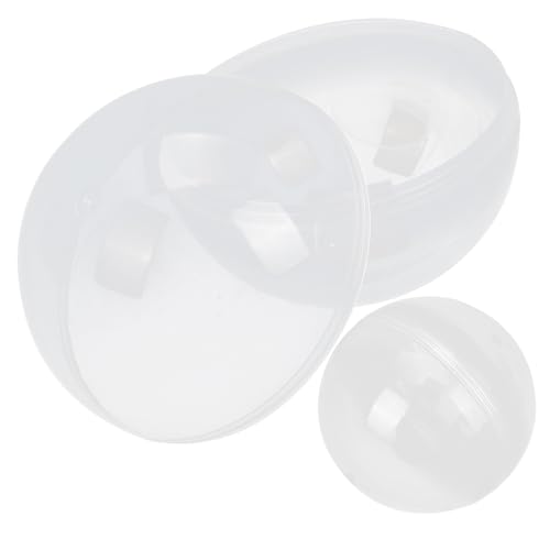 Kisangel 2 Stück Transparente Befüllbare Kunststoff Eier Große Aufklappbare Kapseln Vielseitig für Ostern Partydeko Geschenkverpackung Bruchsicher und Wiederverwendbar von Kisangel
