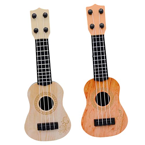Kisangel 2 Stück Ukulele aus Sicherem Mini Simulation Gitarre für Musikalische Früherziehung für Anfänger Jungen und Mädchen Buntes Musikspielzeug für Geburtstage und Feiern von Kisangel