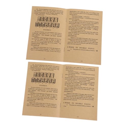 Kisangel 2 Stück Mahjong Lernhandbuch für Anfänger Fortgeschrittene Englisches Chinesisches Regelbuch mit Klaren Anweisungen für Brettspiele von Kisangel