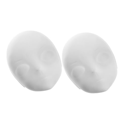 Kisangel 2 Stück Weiße PVC Blanko Fuchsgesichts Masken Vollflächig Leicht zum Bemalen DIY Maske für Halloween Kostüm Karneval Cosplay und Kreative Handarbeit von Kisangel