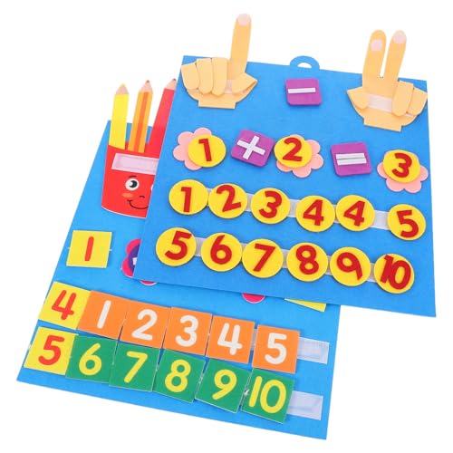 Kisangel 2 Stück pädagogisches Lernspielzeug für Kleinkinder, Montessori-Spielzeug zum Fingerzählen, Mathematik, Heimschulbedarf, Mathematik manipuliert, Früherziehungsspielzeug für Kinder von Kisangel