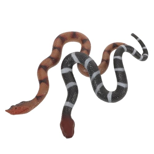 Kisangel 2 lebensechte Schlangenfiguren aus weichem Gummi, realistische gefälschte Schlangen für Halloween-Streiche, Lernspielzeug, Reptilien-Tiermodelle für Heimdekoration und Party-Requisiten Kisangel 2 lebensechte Schlangenfiguren aus weichem Gummi, realistische gefälschte Schlangen für Halloween-Streiche, Lernspielzeug, Reptilien-Tiermodelle für Heimdekoration und Party-Requisiten von Kisangel