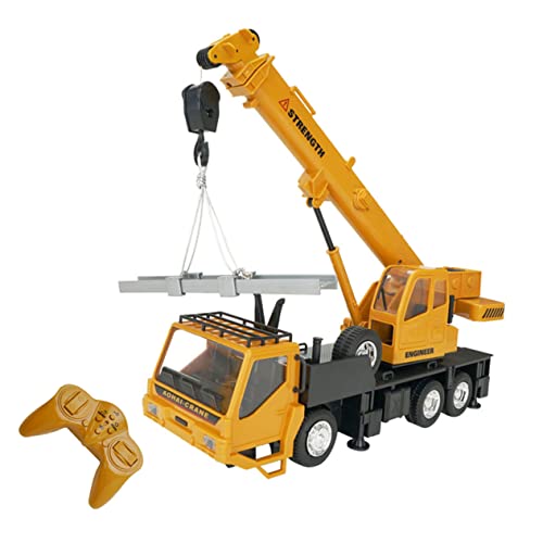 Kisangel 2.4G Rc Engineering Fahrzeug mit Drehbarem Batterie Betrieben Lernspielzeug für Vorschulkinder Orange Fördert Hand Augen Koordination und Kreativität von Kisangel