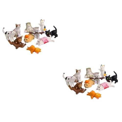 Kisangel 20 Stk Kuchendekorationen Katzenkuchen-mikrolandschaftsanzeige Mini-spielzeug Spielzeuge Geburtstag Katzendekoration Für Mini-tierspielzeug Desktop-dekor Die Katze Puppe Kind von Kisangel