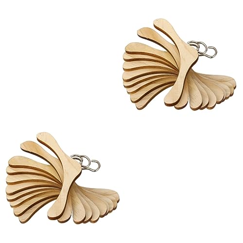 Kisangel 20 Stck Teiliges Holzkleiderbügel Puppenkleiderbügel aus Natürlichem Holz für Puppenschrank Puppenzubehör zur Praktischen Organisation und Dekoration von Kisangel