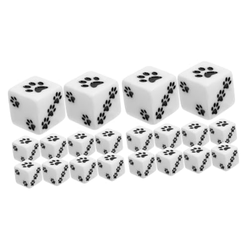 Kisangel 20 Stck Teiliges Resin Würfelset mit Cartoon Bärenpfoten Glatte Oberfläche Kompakt und Leicht für Brettspiele Unterricht und Freizeit Drinnen und Draußen Tragbar und Robust von Kisangel